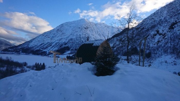 Aussensauna Iglu Mit Vollem Panoramafenster Und Holzofen Harvia M3, Tobias, Germany (7)