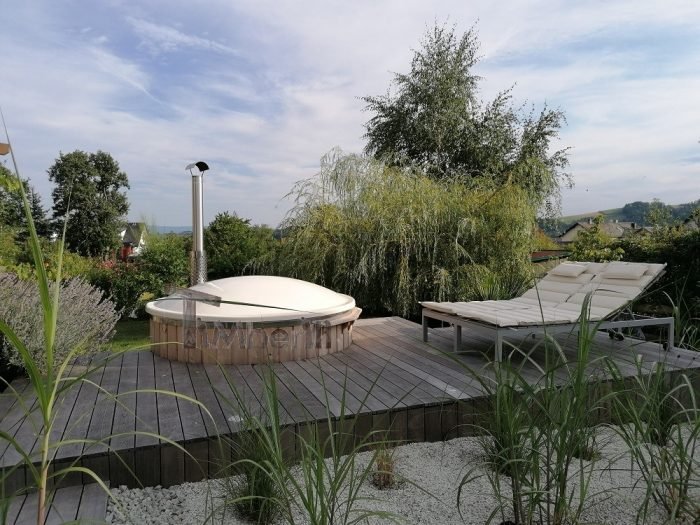 Badefass gfk Thermoholz mit integriertem Ofen Wellness Royal, Daniela, Hollenthon, Österreich 3 Badefass Gfk Thermoholz Mit Integriertem Ofen Wellness Royal, Daniela, Hollenthon, Österreich (3)