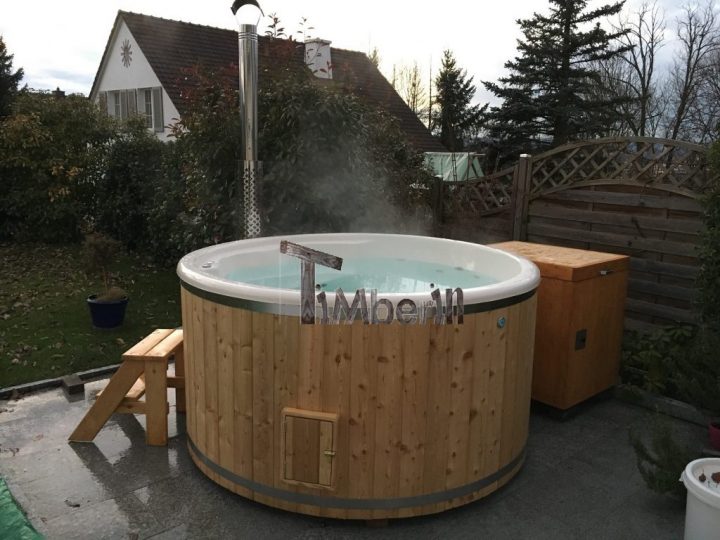 Badezuber GFK Lärche Mit Integriertem Ofen Wellness Deluxe, Renné, Möhlin, Schweiz (1)