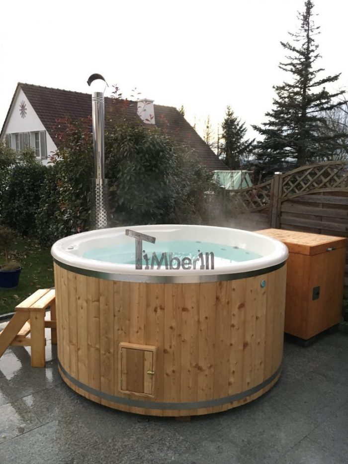 Badezuber GFK Lärche Mit Integriertem Ofen Wellness Deluxe, Renné, Möhlin, Schweiz (3)