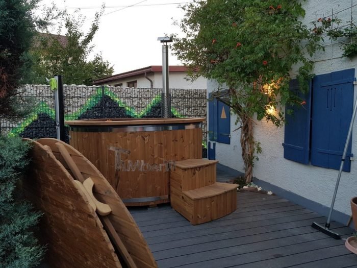 Badefass gfk Thermoholz mit integriertem Ofen Wellness Royal, Sabine, Bad Liebenzell, DEUTSCHLAND 4 Badefass Gfk Thermoholz Mit Integriertem Ofen Wellness Royal, Sabine, Bad Liebenzell, DEUTSCHLAND (2)