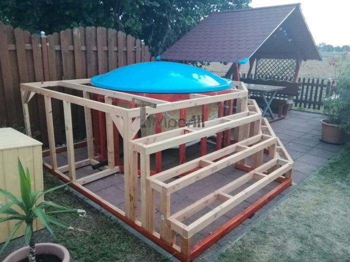 Badezuber Fiberglas Terrasse Einbaumodell mit konischen Wänden, Enrico, Weichering, Deutschland 3 Badezuber Fiberglas Terrasse Einbaumodell mit konischen Wänden, Enrico, Weichering, Deutschland