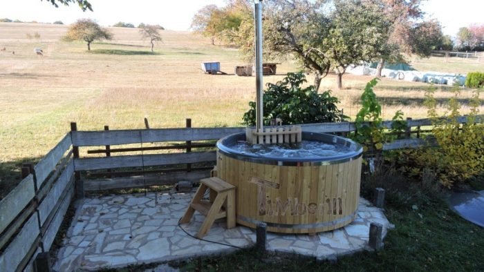 Badezuber GFK Lärche mit integriertem Ofen Wellness Deluxe, Thomas, Selchenbach, Deutschland 3 Badezuber GFK Lärche Mit Integriertem Ofen Wellness Deluxe, Thomas, Selchenbach, Deutschland (17)