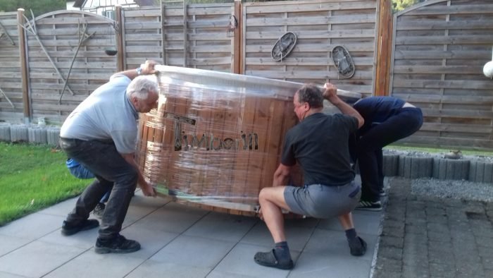 Badefass gfk Thermoholz mit integriertem Ofen Wellness Royal, Alois, Tettnang, Deutschland 3 20180924 174101