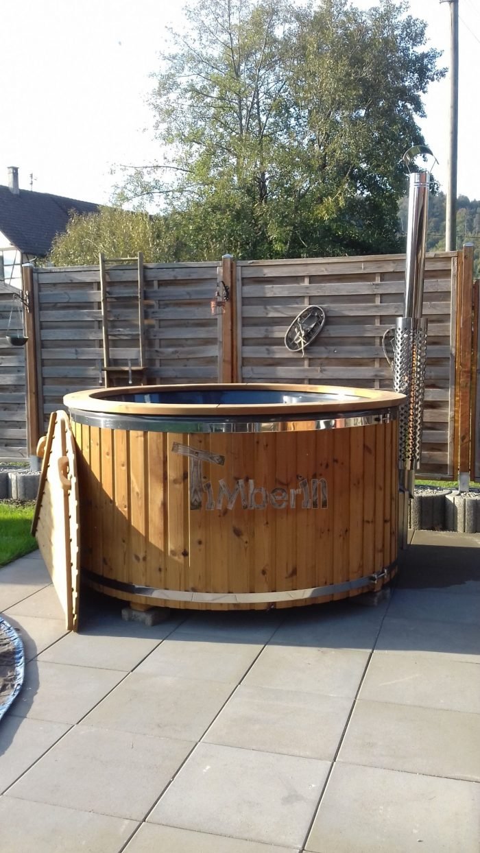 Badefass gfk Thermoholz mit integriertem Ofen Wellness Royal, Alois, Tettnang, Deutschland 6 20181009 165610